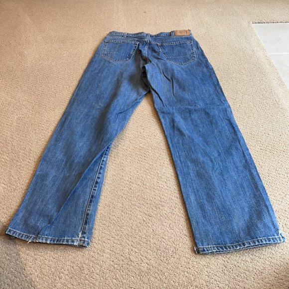 Abercrombie & Fitch Jeans Baggy Loose Relaxed Button Fly Preppy Academia Size 34 - Picture 15 of 15